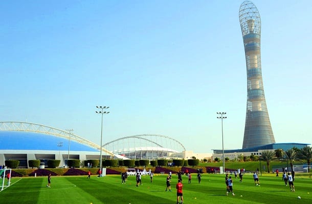 ملاعب كرة القدم في متنزه أسباير في الدوحة