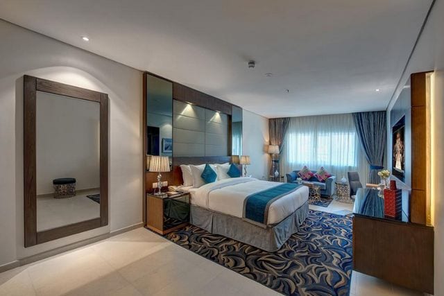 تضم فنادق بر دبي 3 نجوم غرف فسيحة تضم على منطقة جلوس