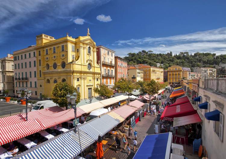 سوق زهرة كور ساليا من اجمل الاماكن السياحية في  نيس فرنسا