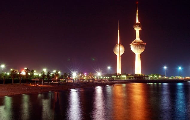 مشهد لأبراج الكويت