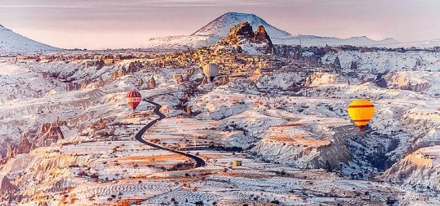 اجمل 4 الاماكن السياحية في كابادوكيا في الشتاء الموصى بها