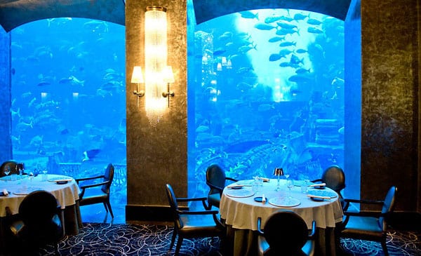مطعم أوسيانو مطعم فريد من نوعه في دبي ومن اشهر المطاعم في دبي