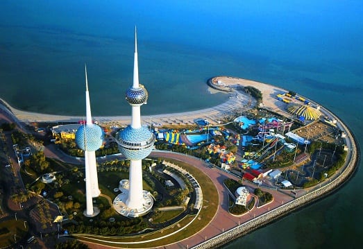 مشهد جوي لأكوا بارك في العاصمة الكويتية