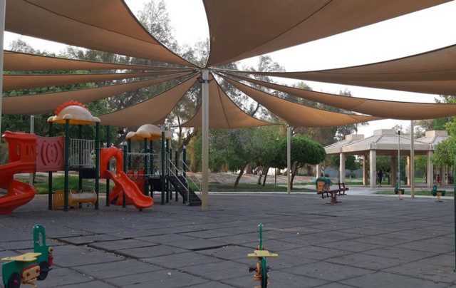 مساحة اللعب الخاصة بالأطفال في الحديقة