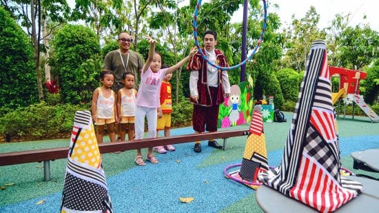 حديقة للاطفال في حدائق الخليج إحدى أفضل الاماكن السياحية في سنغافورة