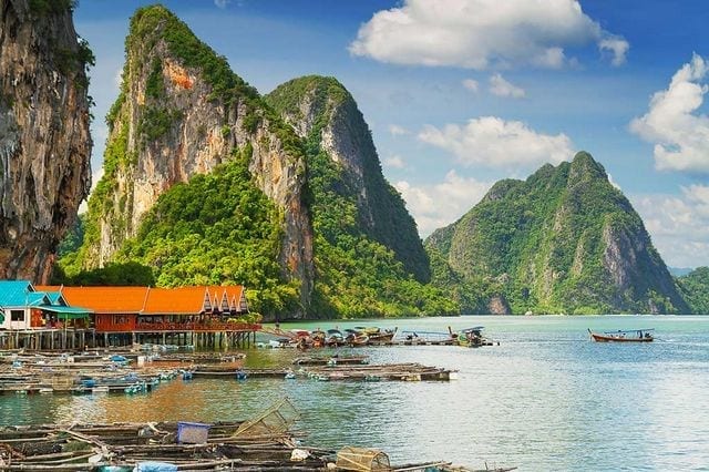 خليج بان ناه من أفضل الاماكن السياحية في بوكيت تايلاند