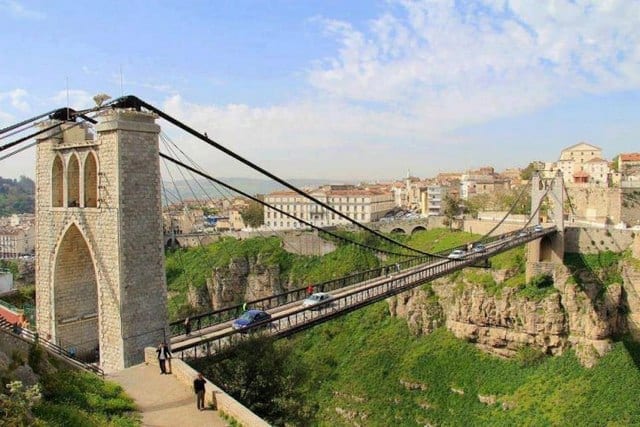 جسر سيدي مسيد المعلق من أفضل الاماكن السياحية في مدينة قسنطينة السياحية