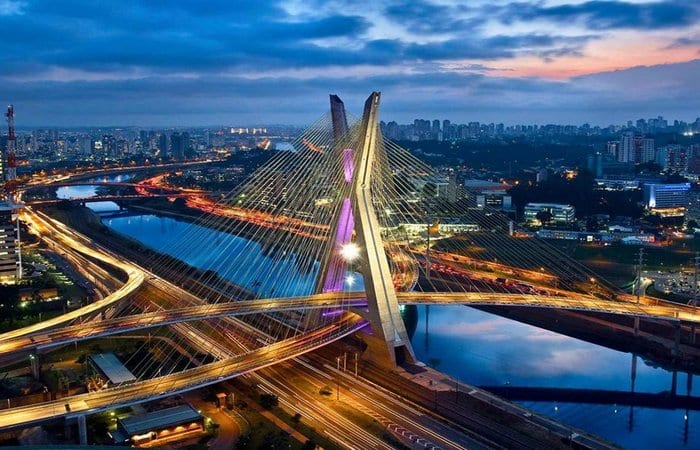 اين تقع ساو باولو والمسافات بينها وبين أهم مدن البرازيل