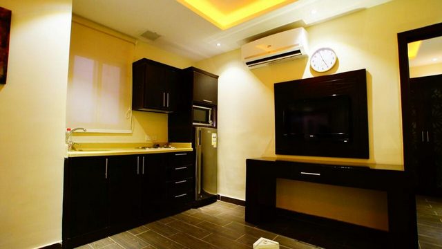 المهيدب للوحدات السكنية الرياض يقدم وحدات مزودة بمطبخ صغير ومستلزماته لإقامة تتمتع بها بكامل الخصوصية