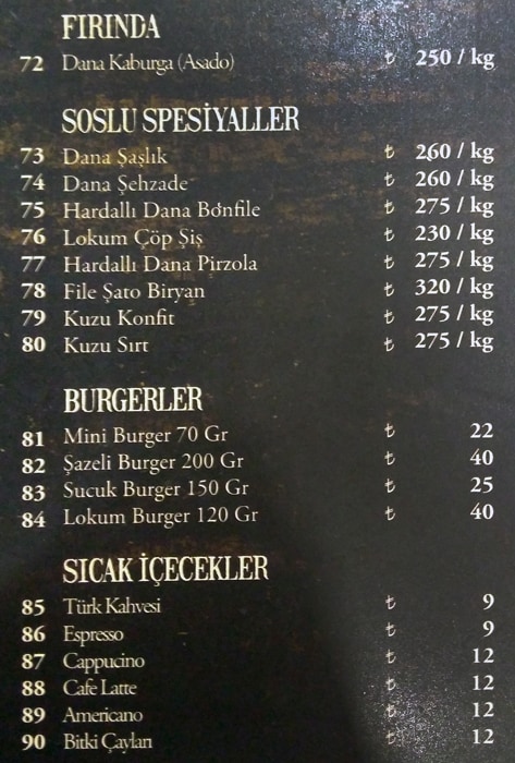 اسعار مطعم شازلي فلوريا اسطنبول