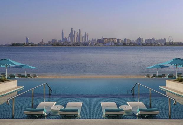 الشاطئ الخاص بـ فندق ذا رتريت نخلة دبي