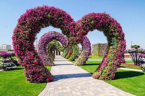 حديقة الزهور بدبي من اجمل اماكن سياحية في دبي