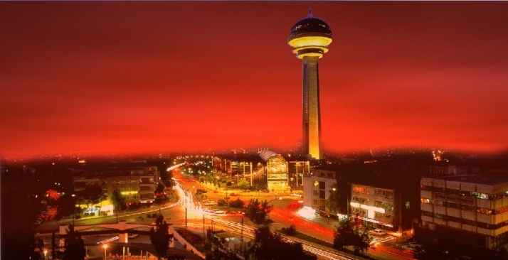 برج اتاكوله من المعالم السياحية في أنقرة تركيا